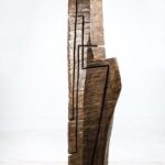 Sculptuur massief hout. Beeldhouwer Lesagibel.